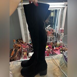 Dirty Laundry Black Over-the-Knee Boots